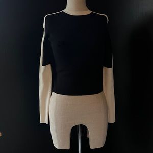 Zara color block long sleeve top